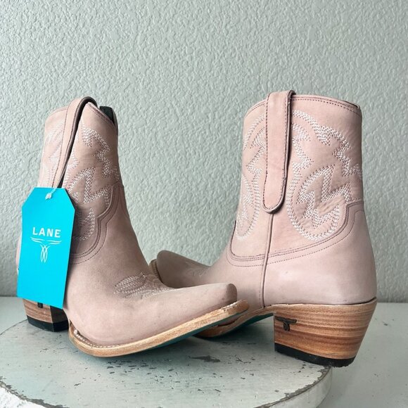 Lane SMOKESHOW Pink Cowboy Bootie Womens 8 Short Western Cowgirl Ankle Boots - Picture 1 of 13